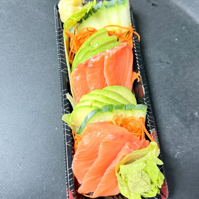 Salmon (sake) Sashimi.